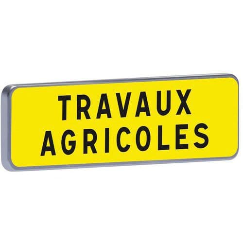 Panonceau KM9 Travaux agricoles - Taliaplast