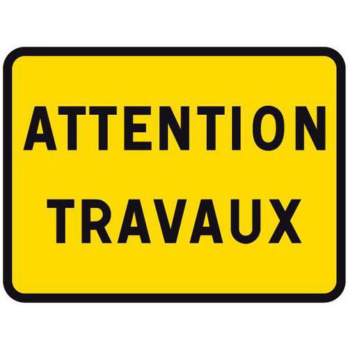 Panneau de signalisation temporaire KC1 Attention Travaux - Lacroix