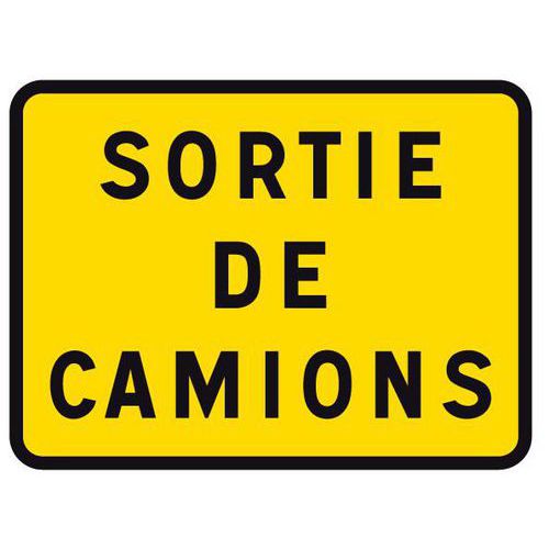 Panneau de signalisation temporaire KC1 Sortie de camions - Lacroix