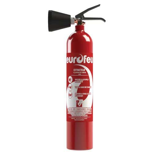 Extincteur EUROFEU dioxyde de carbone CO2 BC 2 kg