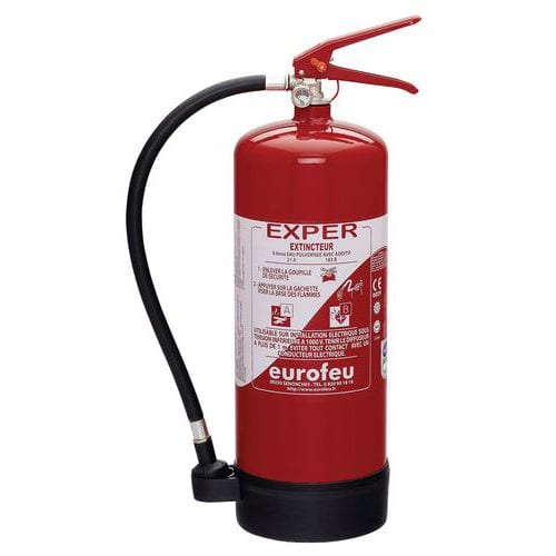 Extincteur EUROFEU Eau pulvérisée + additif ABF - 6 L PP Expert