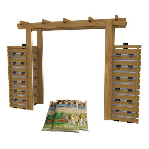 Pack complet : pergola potagère 2 tours Carre Serre