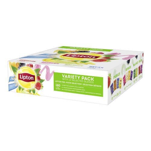 Boite assortiment de thés - 180 sachets - Lipton