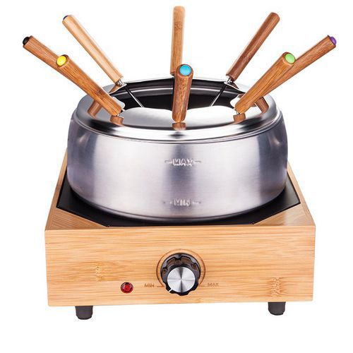 Appareil à fondue WOOD 8 - Inox et Bois - 8 personnes