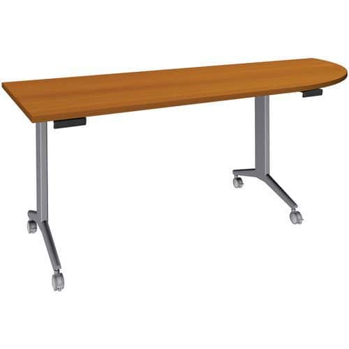 Table Idora 200x80 cm angle droit pied alu