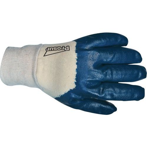 Gants coton nitrile enduction lourde poignet tricot - Singer