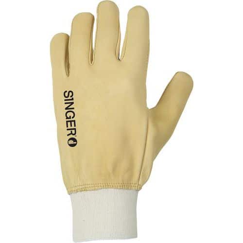 Gants en cuir hydrofuge pouce palmé - Singer