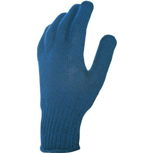 Gants tricoté polyester/coton à picots PVC - Bleu - Singer