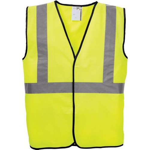 Gilet de signalisation pur polyester à liseré noir - Singer