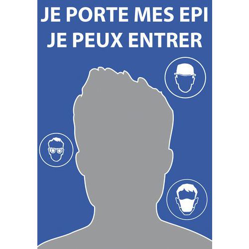 Miroir consigne de sécurité Qualimir en Plexi+ - Bleu - Kaptorama