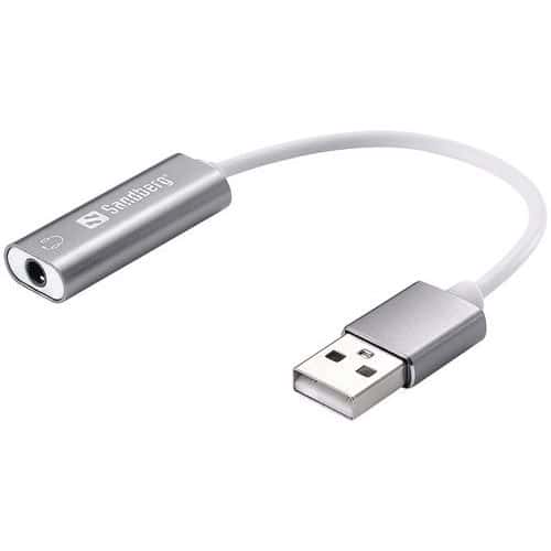 Adapateur Mini jack vers USB pour micro casque - Sandberg