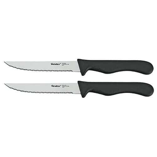 Lot de 2 couteaux à steak micro dents Metaltex