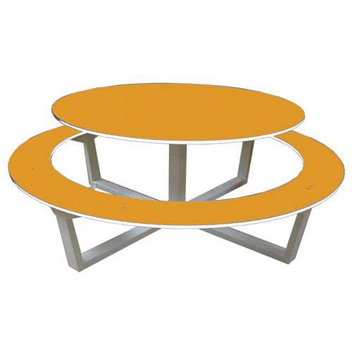 Table bancs HPDE ronde Ø150 cm