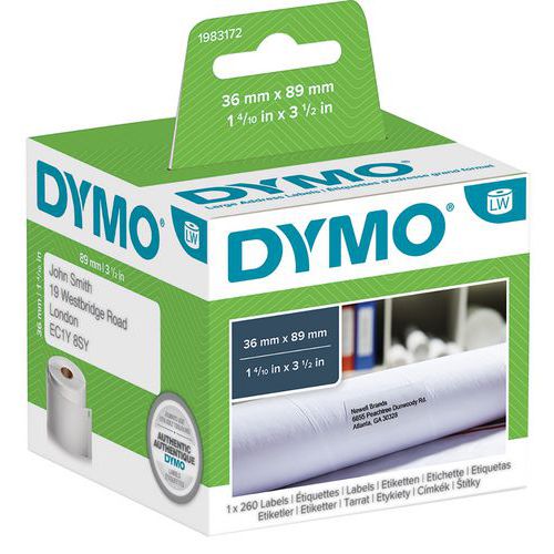 Étiquette adhésive adresse papier blanc LabelWriter - Dymo