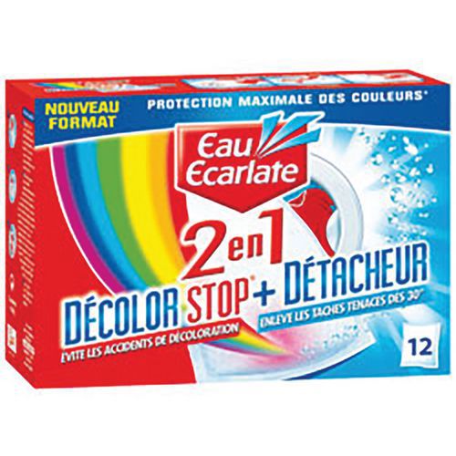 Anti-décoloration + détacheur 2 en 1 - boite de 12 sachets