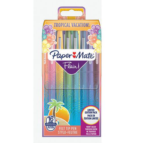 Stylo feutre Flair tropical x 16 - Paper Mate