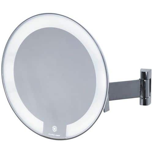 Miroir lumineux chromé bras tubulaire Cosmos - JVD