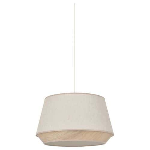 Suspension diamant en coton et décoration effet bois Corep