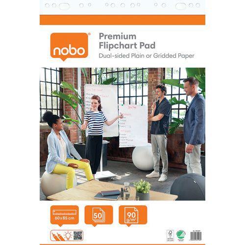 Bloc de 50 feuilles pour paper board - 60x89 cm - Nobo