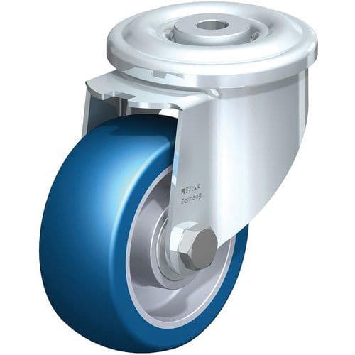 Roulette pivotante bandage PU Besthane® Soft corps aluminium - Blickle