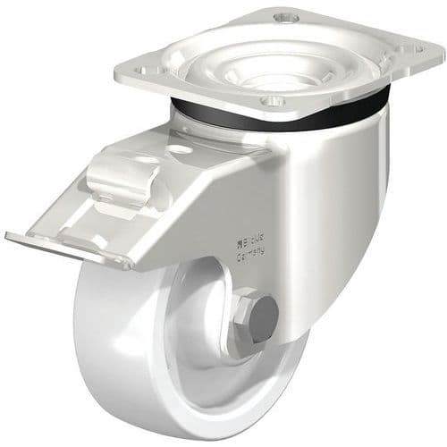 Roulette pivotante inox - roue fortes charges en polyamide - Blickle