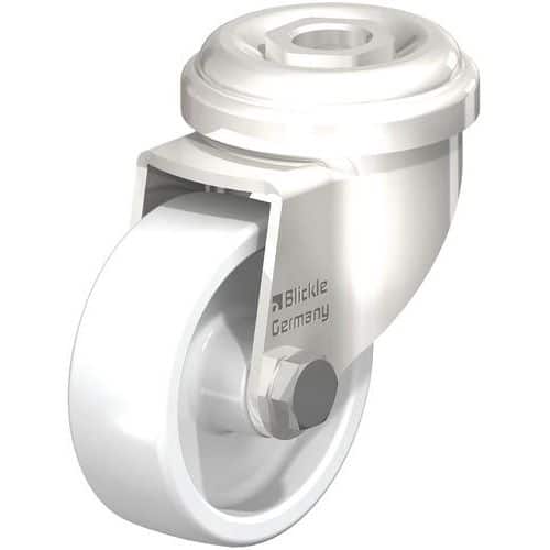 Roulette d'appareil pivotante inox - roue en polyamide - Blickle