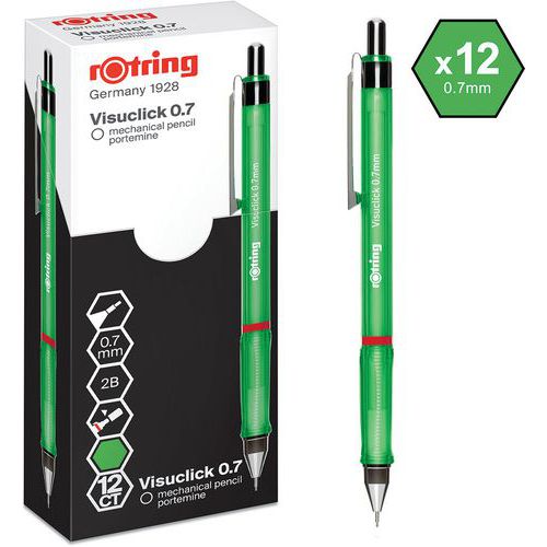 Porte-mine Visuclick HB 0.7 mm - Boîte de 12 - Rotring