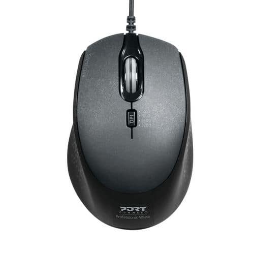 Souris filaire Pro silencieuse noire - Port connect