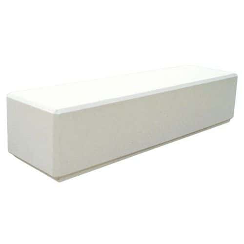 Banquette OTTAWA monobloc 2 m béton blanc sablé - BUTON DESIGN