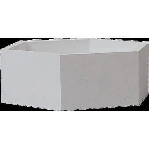 Jardinière GRAVY octogonale 250 L béton blanc sablé - BUTON DESIGN