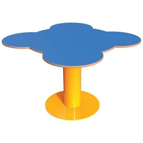 Table TINY fleur 100 cm plateau HPL/structure métal - BUTON DESIGN