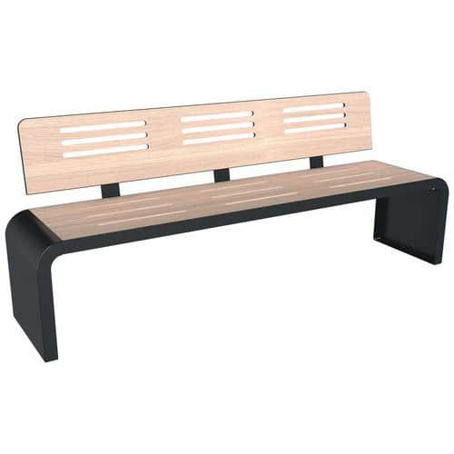 Banc NEW YORK 2 m ajouré bois/métal - BUTON DESIGN