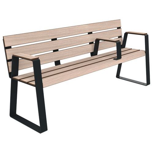 Banc HAVANE PMR lames bois/métal - BUTON DESIGN