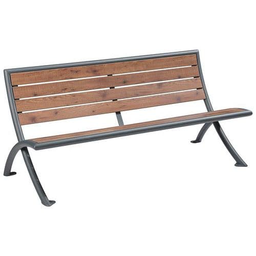 Banc VENISE 1.80 m lames bois/métal - BUTON DESIGN