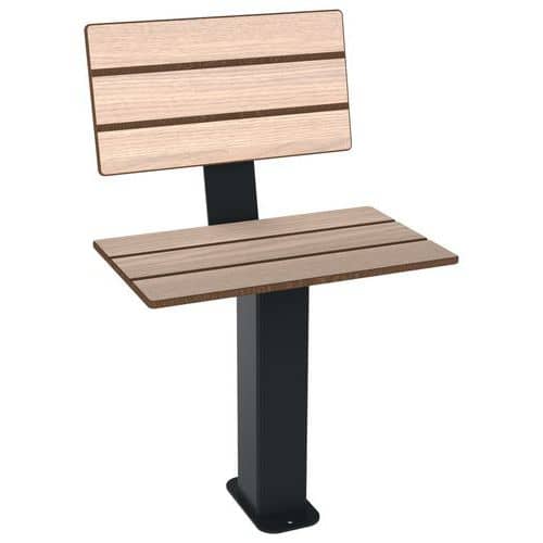 Banc CANCALE 1 place bois effet lames/métal - BUTON DESIGN