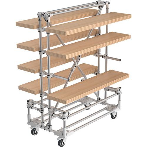 Mini-rack Cantilever mobile - charge 350 kg par niveau - Trilogiq