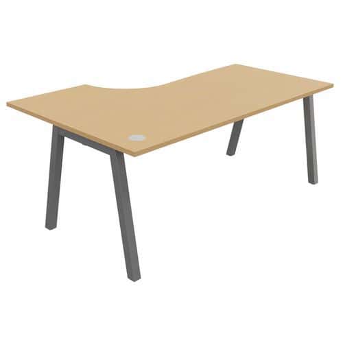 Bureau compact Partage retour droit 180 cm