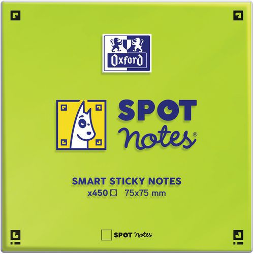 Blocs notes repositionnable assortis 75x75 80F - Lot de 30x6 - Oxford