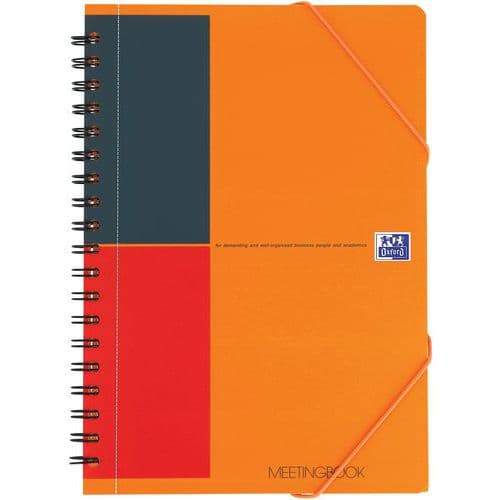 Cahier avec élastique international spirale B5 160p 80g ligné - Oxford