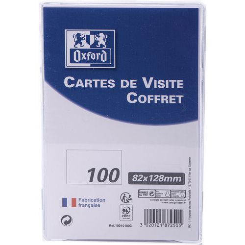 Paquet de cartes de visite 82x128 - Oxford