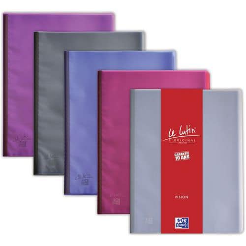 Protège documents le lutin vision A4 pvc assorti - Lot de 5 - Oxford