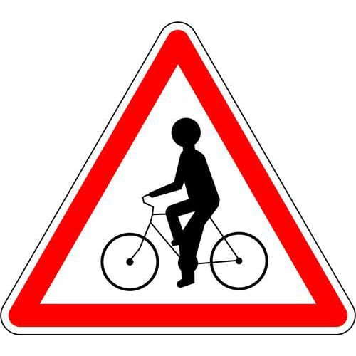 Panneau de signalisation A21 Débouché de cyclistes - Kelias