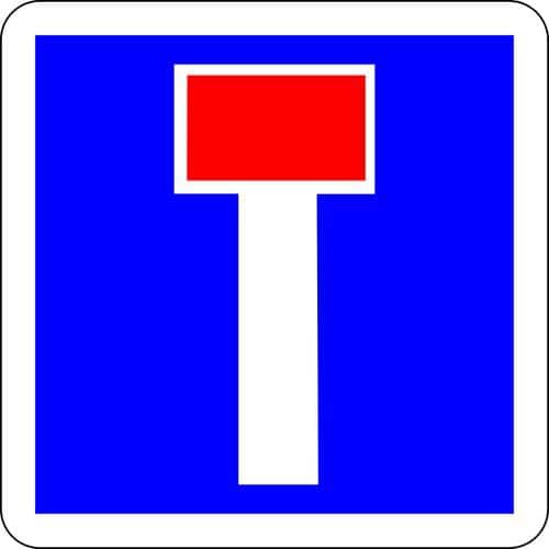 Panneau de signalisation C13a Impasse - Kelias