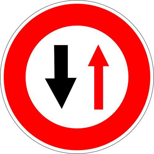 Panneau signalisation B15 CLP circulation venant sens inverse - Kelias