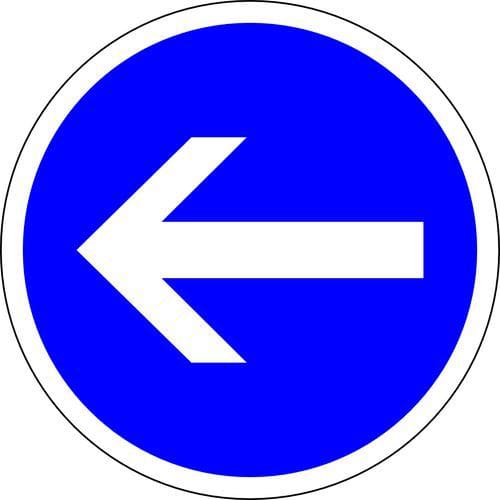 Panneau de signalisation B21.2 Direction obligatoire à gauche - Kelias