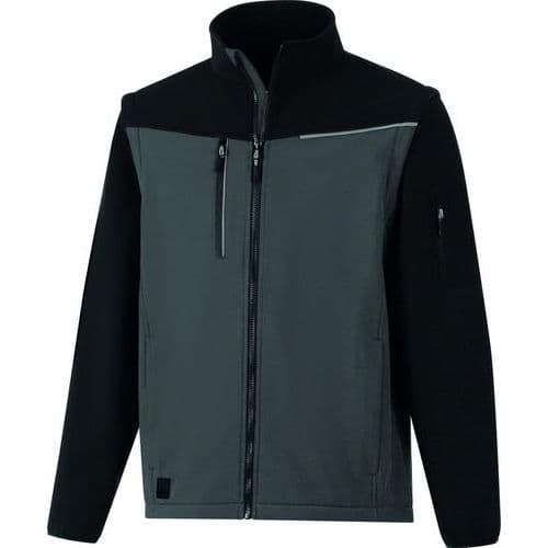 Veste Softshell 2 en 1 - SOCCIA Gris Foncé - Noir - Delta Plus