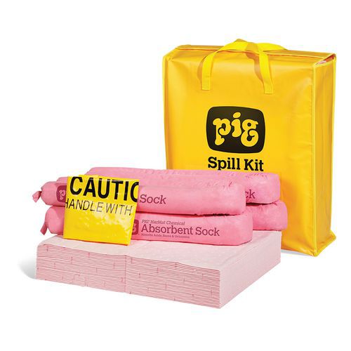 Kit absorbant portable liquides agressifs - Pig