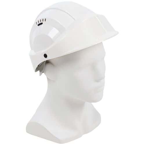 Casque Orizon ventilé blanc avec visière blanche