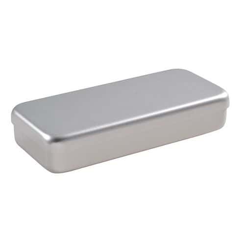 Boite en alumimium rectangulaire grise avec couvercle Holtex