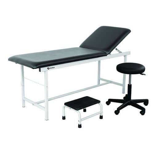 Kit divan d'examen finition époxy, tabouret, marchepied 1 marche